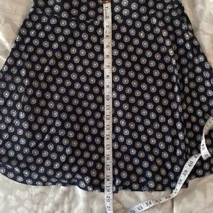 Loft Petite Blue and white A line (flair)mini skirt.